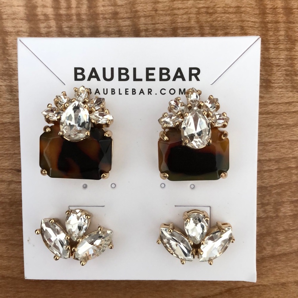 BaubleBar tortoise earring set